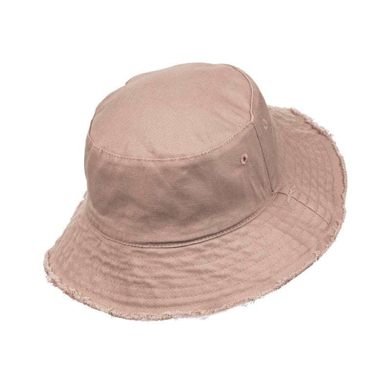 Zonnehoed Klassiek Omkeerbaar Blushing Pink 0-6m - Kletskouz