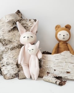Fabelab - Rattle Soft Bunny - Mauve