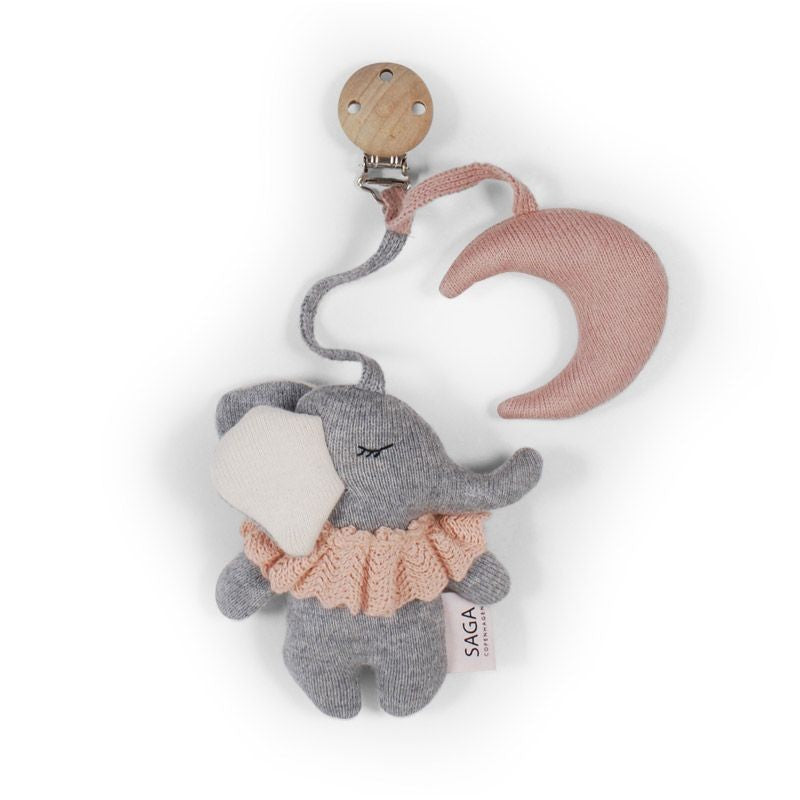 SAGA - PRAM TOY - ELEPHANT GINA - Rose